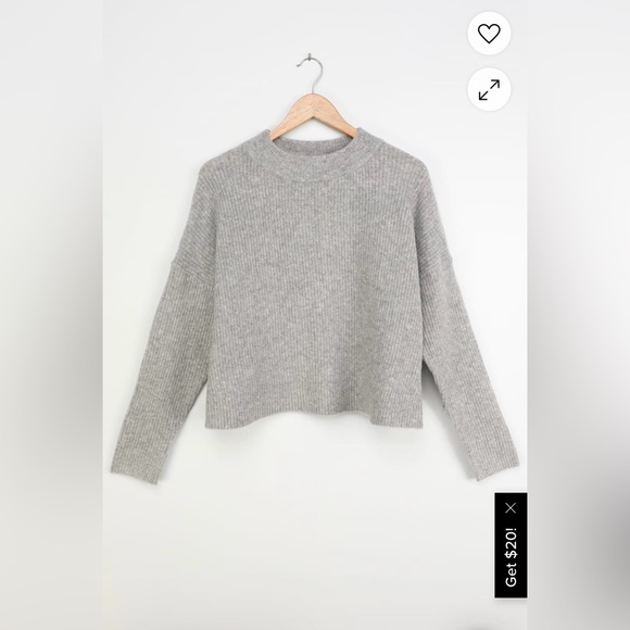 Lulus Pretty Cute Heather Grey Mock Neck Backless Sweater - Picture 14 of 17